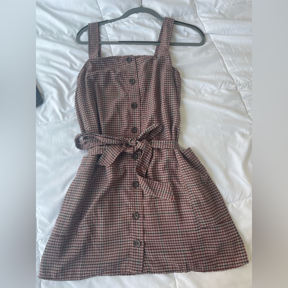 Sadie and Sage Plaid Button Up Dress